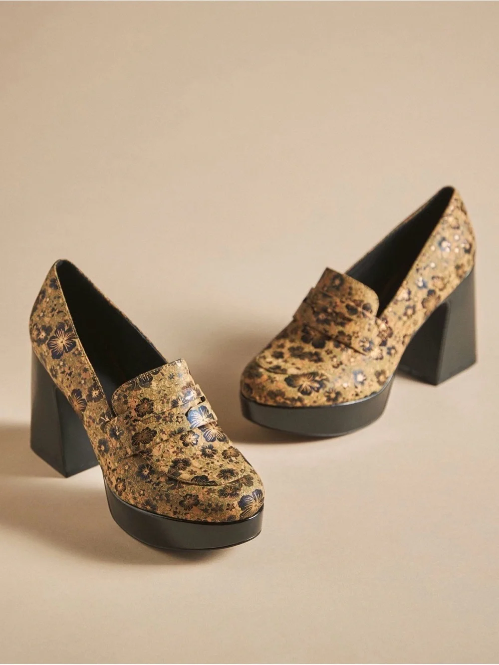 Cecelia New York Floral Pinky Platform Loafers
